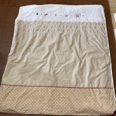 ベビー布団カバーセット右側、左側カバー無しの画像