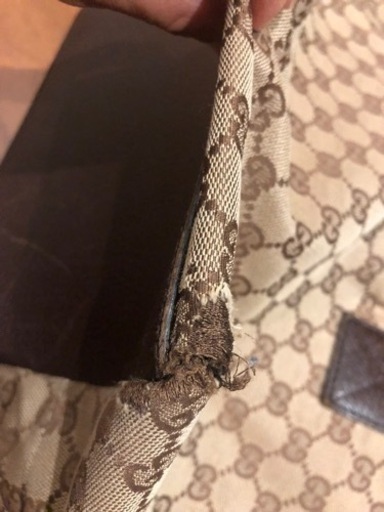 グッチ GUCCI トートバッグ GGキャンバス シェリーライン ベージュ 茶 131231 キャンバス