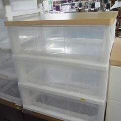 【28】3段ウッドトップチェスト　プラスチックチェスト　たんす　...