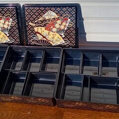 ③仕切りケースつき2段重箱その1～お料理やお弁当などの盛り込みに～与の重揃いも可能の画像