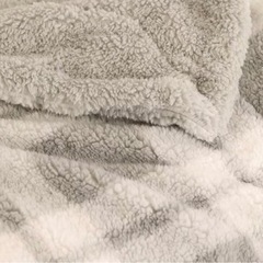 新品未使用 コストコ シェルパ ブランケット クイーンサイズグレー 大判 毛布 ひざ掛けの画像