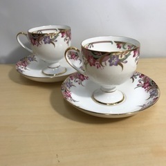 ☆値下げ☆ロ2312-211 mic NAKATOH JAPAN Bone China カップ＆ソーサー 2コセット 汚れ有りの画像