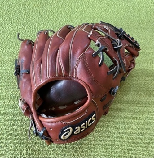 アシックス　軟式　グローブ　湯揉み片付け済み　当て取り　小指2本