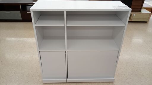 ★ジモティ割あり★ 輸入販売元(株)ベガコーポレーション 飾り棚 白 H90.5×D38.5×W91 クリーニング済み TJ3146