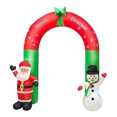 【新品】クリスマス サンタ＆スノーマン エアブロー ディスプレイ...