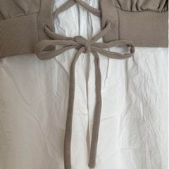 レディース　チュニック風シャツ付きトレーナーの画像