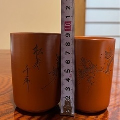 常滑焼・雲仙　夫婦湯呑み《未使用》の画像