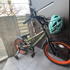 ※お渡し確定※ほぼ未使用】18インチ　ヘルメット付　BMX風　自...