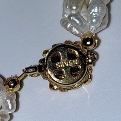 高級淡水パールネックレスとブレスレット セットの画像