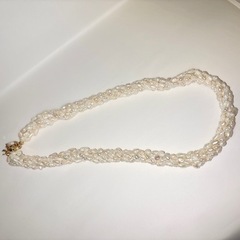 高級淡水パールネックレスとブレスレット セットの画像