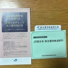 西日本株主優待鉄道割引