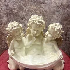 3人組の天使のオブジェ　アンティーク調オブジェ　ヴィンテージ家具...