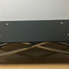 ニトリ　油圧式　ガラステーブル　黒の画像