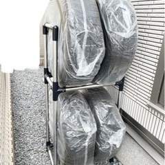 タイヤラック ステンレス製 カバーセット【※タイヤは付きません】