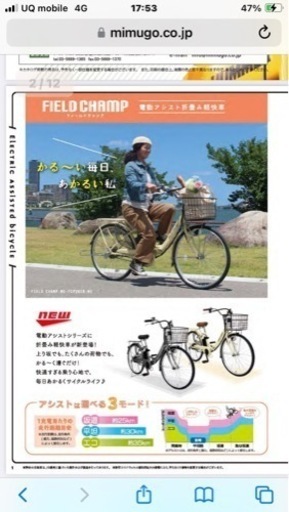 明日まで限定！新品未使用 電動アシスト自転車パールホワイト