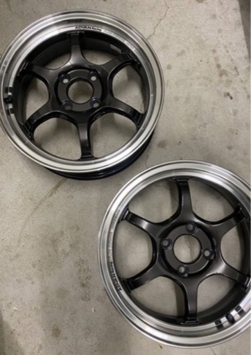 ADVANアドバンレーシングRG-D2 15インチホイール5.0J pcd100 マシニング/ブラックガンメタ