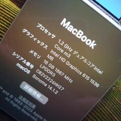 Apple MacBook 2017 12インチ 16GB Windows11 Sequoia Office2024の画像