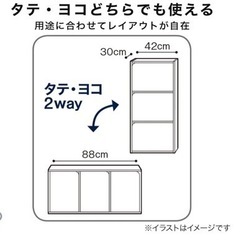 （A）【無料】ニトリ　カラボ　扉付き3段の画像