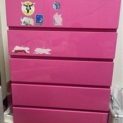 ピンクのタンス　衣類収納　ニトリ