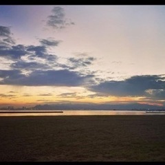 早朝海辺散歩
