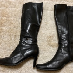 美品！ロングブーツ 牛革(黒)