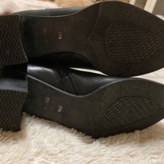 超美品！ ロングブーツ 牛革 (黒）バックルの画像