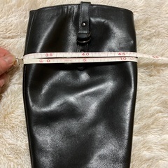 超美品！ ロングブーツ 牛革 (黒）バックルの画像