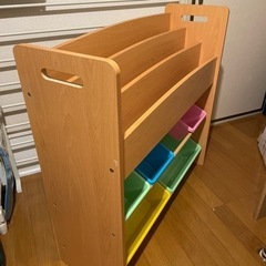 【値下げしました】子供絵本&おもちゃ収納ラックの画像