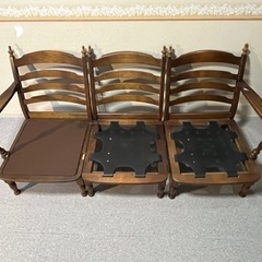 3000円 飛騨産業 キツツキマーク 穂高リビングソファ3脚セットの画像