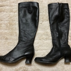 美品！ストレッチロングブーツ (黒)