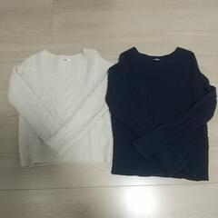 GAP ユニクロ ケーブルニット セーターの画像