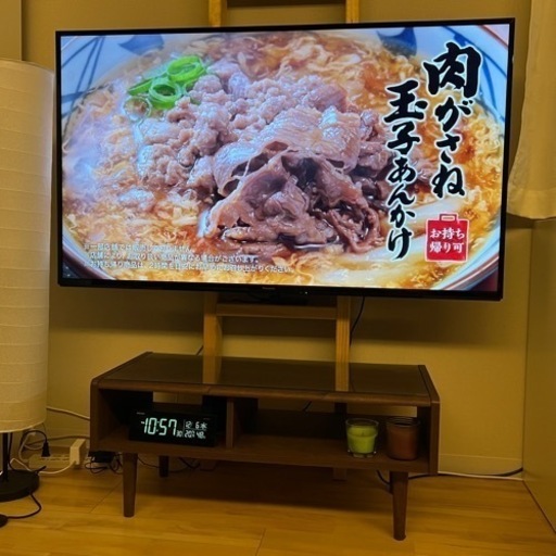 【取引完了】テレビ台　ガラス天板付き