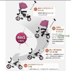 サンバイザー付き三輪車の画像