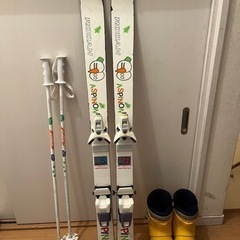 スキー板、ストック、ブーツ３点セット　子ども用