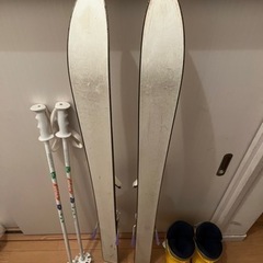 スキー板、ストック、ブーツ３点セット　子ども用の画像