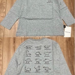 綿100％  長袖Tシャツ  恐竜   ロンT カジュアル ラウンドネックの画像