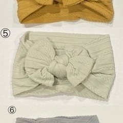 ベビー リボン アクセサリー ヘアバンド くすみカラーの画像
