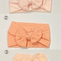 ベビー リボン アクセサリー ヘアバンド くすみカラーの画像