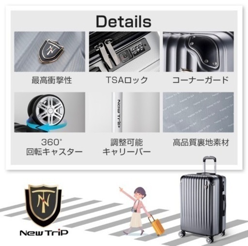 スーツケース　NEW TRIP L0201 Mサイズ　新品未使用