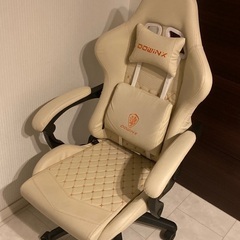 価格応談】Dowinx ゲーミングチェア アイボリー オットマン付き