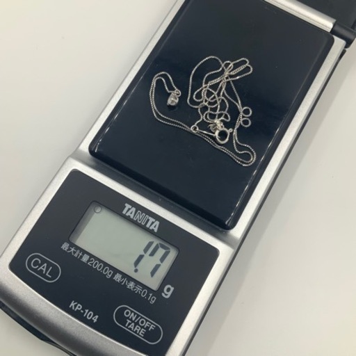 Pt900 pt850 ダイヤモンドネックレス　0.211ct 1.7g 鑑定書