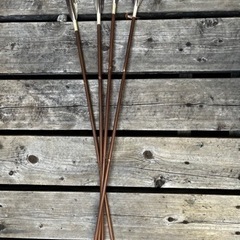 弓道　竹弓と竹矢の画像