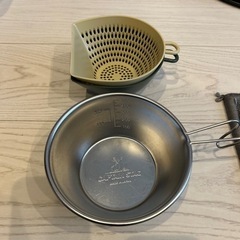 キャプテンスタッグ　シェラカップ500ミリ　ボウルとザル　セット売り