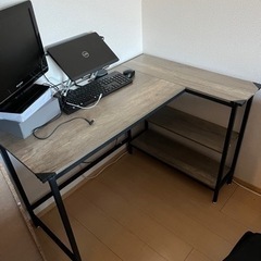 【美品】デスクワークにおすすめ　L字デスク　木目調