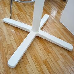 ★ジモティ割あり★ IKEA　丸テーブル　ホワイト　クリーニング済　YJ1023の画像