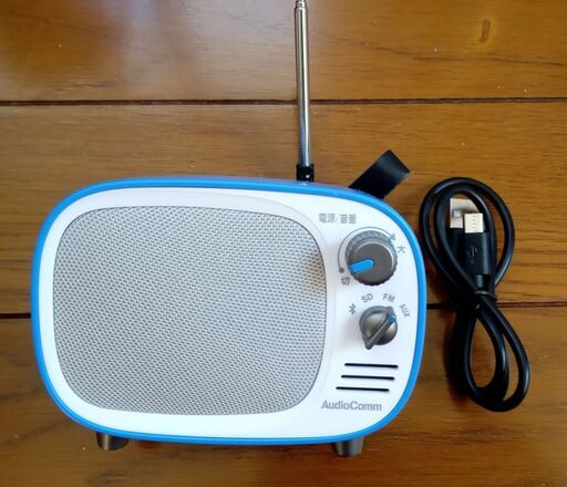 オーム電気 Bluetoothスピーカー FMラジオ AUXイン microSDカード