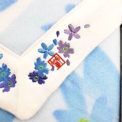 【おみせっち】未使用 和布華 四方ヘムフリース毛布 140cm×200cmの画像