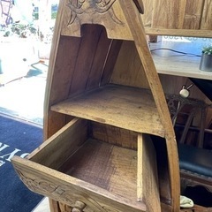 【BY REUSE 出水店 出張買取•見積完全無料¥0】アジアン船型インテリア棚の画像