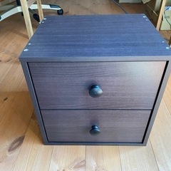 【新品】キューブボックス　カラーボックス　2段引き出しの画像