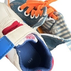 14cm ベビー靴×2の画像